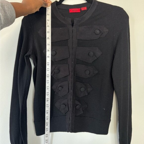 Hugo Boss Black Cardigan with Decorative Front Detailing | Size M - Picture 6 of 16